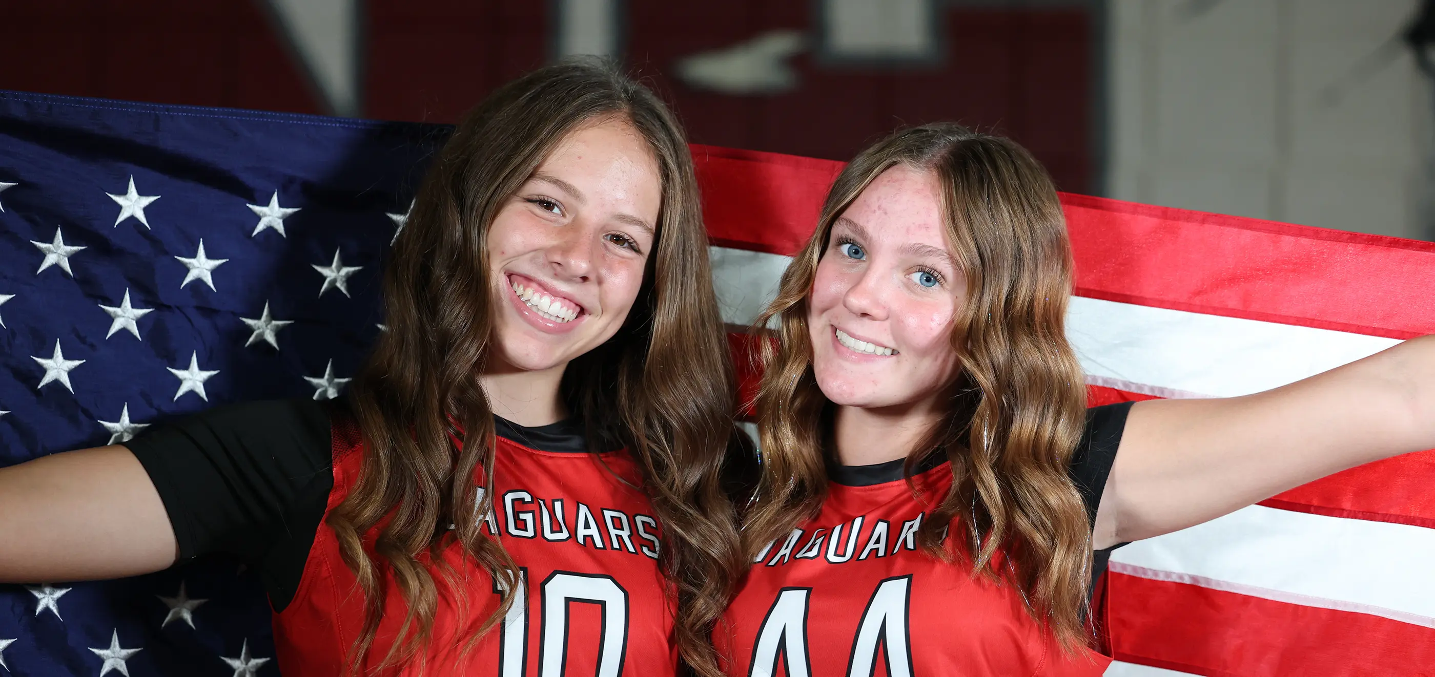 DRHS Flag Football Teammates smiling